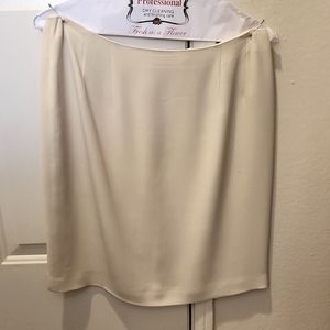 Casual Corner Silk Cream Skirt Size 10